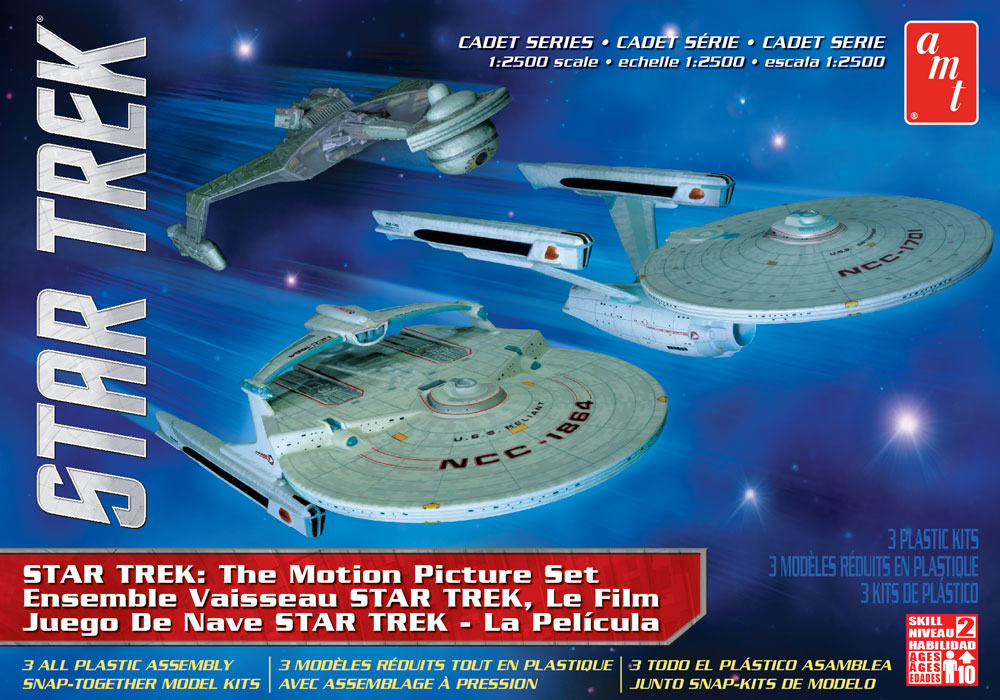 1701 refit & 1701 B 1/2500 SCALE model kit STAR TREK ENTERPRISE 3 Pack 1701 